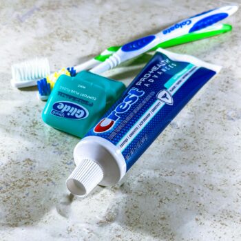 toothpaste, toiletries
